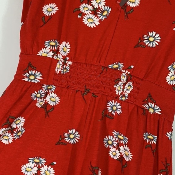 H&M Red Floral Daisy Summer Romper - Picture 6 of 7